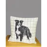 Gobelin-Kissenhülle Border Colie 45x45 cm
