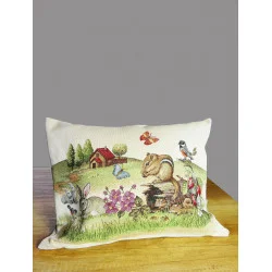 Gobelin-Kissenbezug Tiere auf der Wiese 38x48 cm