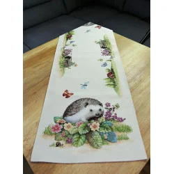 Ländlicher Gobelin-Läufer Igel 45x140 cm