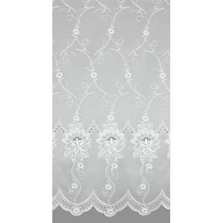 Muster durchgehend bestickter Store Chrysantheme