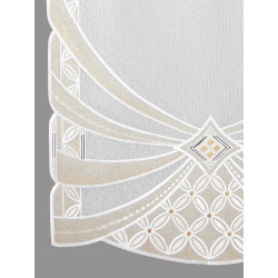 Stickerei-Schiebepaneele Milena in weiß-beige Detailbild