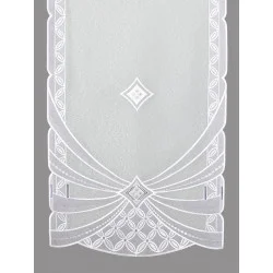 Stickerei-Schiebepaneele Milena in weiß-taupe