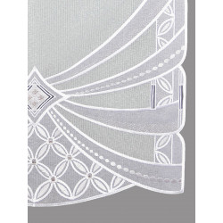 Stickerei-Schiebepaneele Milena in weiß-taupe Detailbild