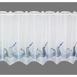 Stickerei-Scheibengardine Robby 45 cm