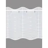 Modern bestickte Bistrogardine Bianca in weiß-beige Plauener Spitze