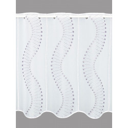 Modern bestickte Kurzgardine Tilla Plauener Spitze