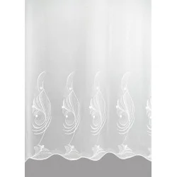 Elegante Stickerei-Gardine Mara in weiß Detailbild