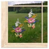 Fensterbilder Kleiner Blumenstrauß 2er Set