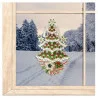 Fensterbild Christbaum mit Päckchen aus Plauener Spitze