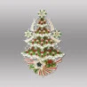 Fensterbild Christbaum mit Päckchen aus Plauener Spitze