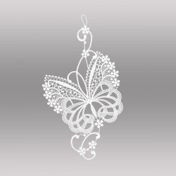 Plauener Spitzenfensterbild Butterfly