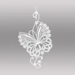 Plauener Spitzenfensterbild Butterfly