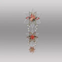 Großes Fensterbild Drei Sterne mit Kerzen