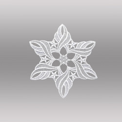 Eiskristall aus Plauener Spitze in weiß