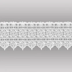 Angesagte Plauener Spitzengardine Leona in weiß