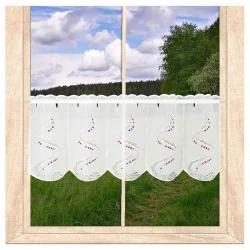 Modern bestickte Kurzgardine Julietta