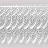 Elegante weiße Plauener Spitzengardine Malu