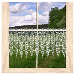 weiße Plauener Spitzengardine Meridia