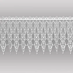weiße Plauener Spitzengardine Meridia