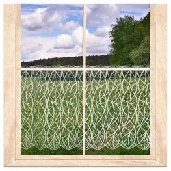 weiße Spitzen-Scheibengardine Cloe Plauener Spitze gross