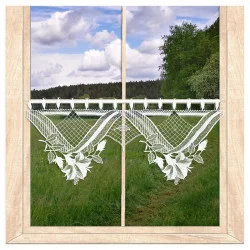 Eleganter Blüten-Scheibenhänger Amy aus Plauener Spitze