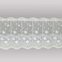 Plauener Spitzengardine Fische in blau