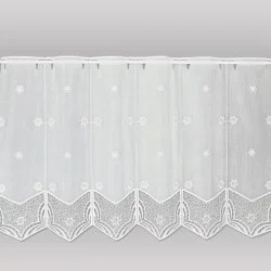 Winterliches Stickerei-Panneau Flockentanz in silber