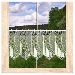 naturfarbene Plauener Spitzengardine Cecil