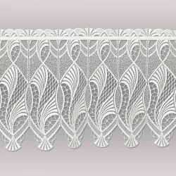 Moderne Plauener Spitzengardine Jonna in natur