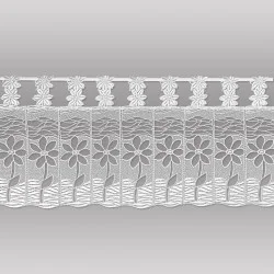 Plauener Spitzengardine Margery in weiß