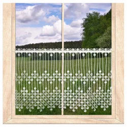 Zarte Plauener Spitzen-Scheibengardine Sybill in natur