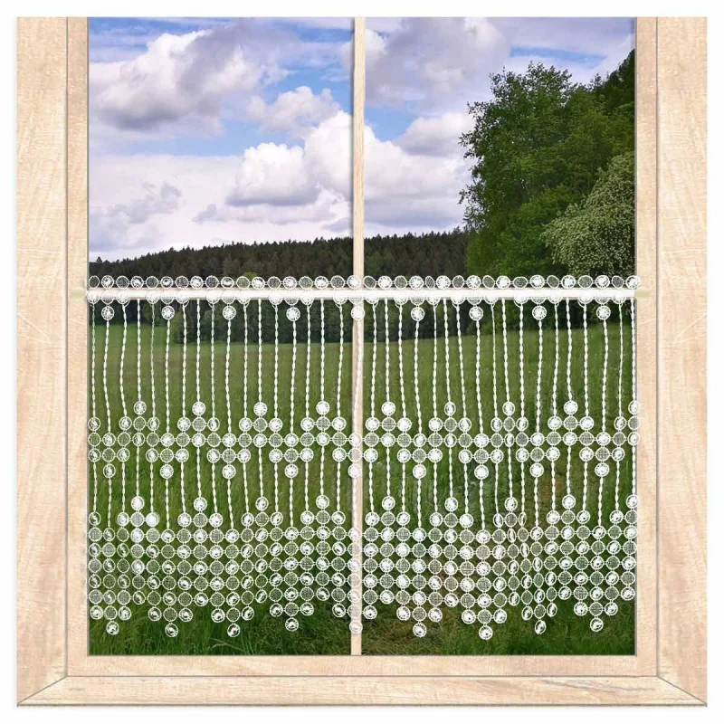 Zarte Plauener Spitzen-Scheibengardine Sybill in natur