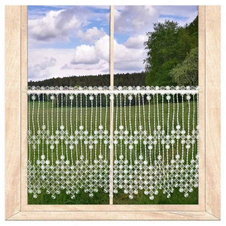 Zarte Plauener Spitzen-Scheibengardine Sybill in natur