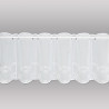 Halbtransparenter Bistrovorhang in Weiß mit feiner Stickerei als helle Fensterdekoration. 35 cm hoch