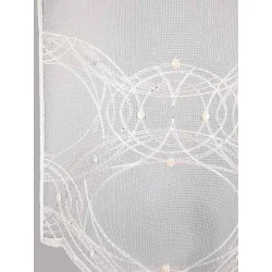 Moderne bestickter Kurzstore Ina Plauener Spitze Detailbild