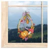 Malerisches Fensterbild Herbstfrüchte aus Plauener Spitze