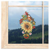 Plauener Spitze Fensterbild Sonnenblume mit Vögelchen