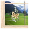 Fensterbild Blätterranke mit Schmetterling