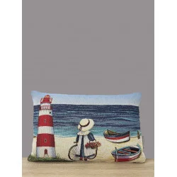 Attraktive Gobelin Kissenhülle Strandidylle 32 x 48 cm