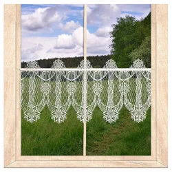 Plauener Spitzen-Gardine Schneekristalle