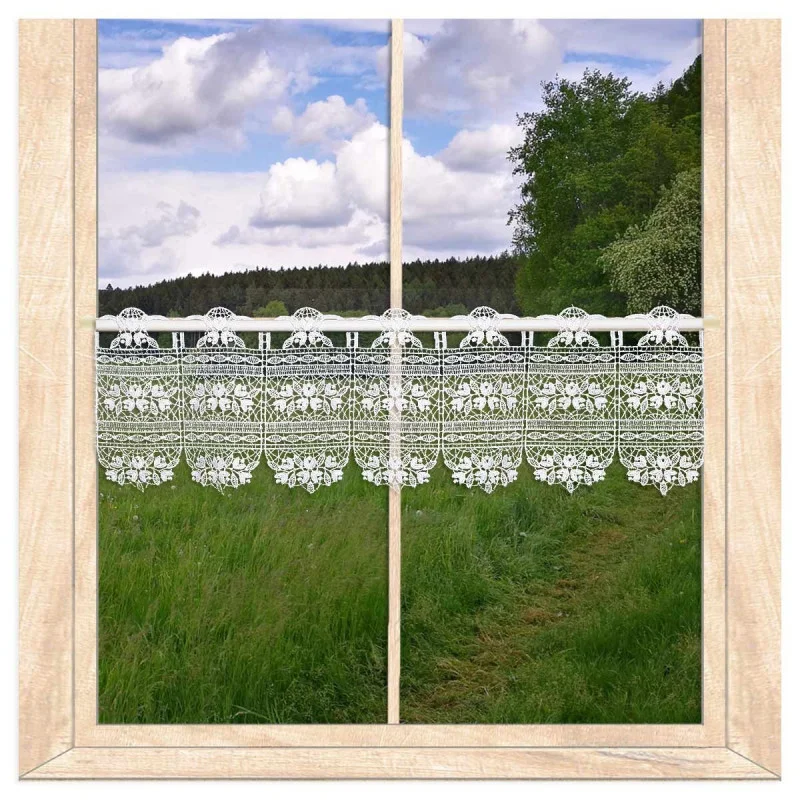 Kleine Plauener Spitzengardine Lisann 15 cm hoch