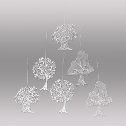 Anhänger Kleine Bäume aus Plauener Spitze Baumbehang