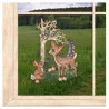 Fensterbild Rehlein mit Hase aus Plauener Spitze