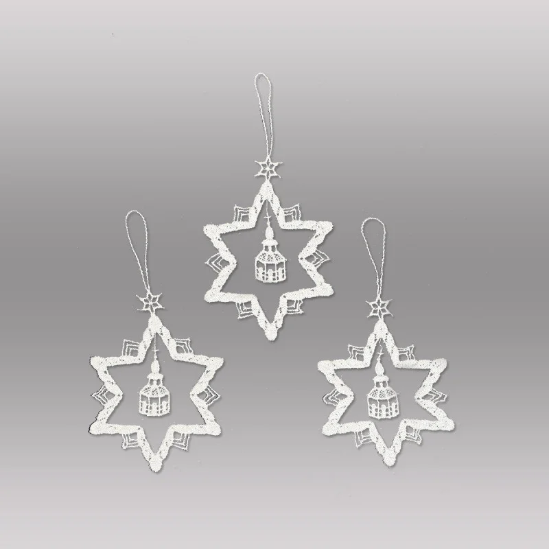 Weihnachts-Anhänger Stern mit Kirche