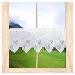 Bestickte Scheibengardine Jenny Plauener Spitze