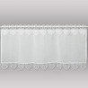 Weiße Landhausgardine Marie mit Plauener Spitzenkanten 40 cm hoch