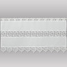 Elegante Landhausgardine Leona in weiß mit Plauener Spitze 45 cm hoch