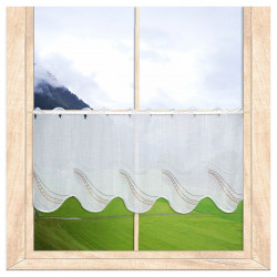 Zeitloser Stickerei-Kurzstore Greta in beige-braun