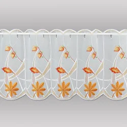 Bestickte Bistrogardine Herbstlaub 35 cm