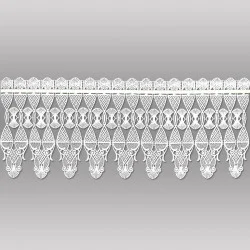 Kleine Plauener Spitzengardine Ally in weiß